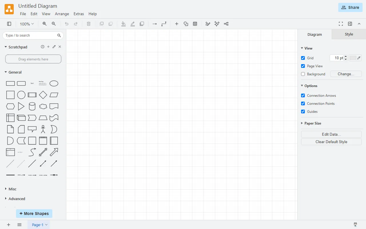 diagrams.net (draw.io) editor in the browser